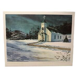 R. S. White Oak Grove Christian Church Winston-Salem, NC 1969 Signed Painting
